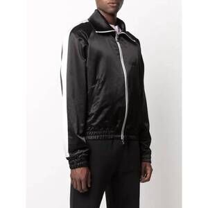 NEW AMIRI zip track stripe jacket in black
